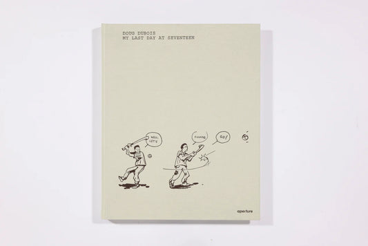 Book cover with illustrations of two people playing baseball on a beige background